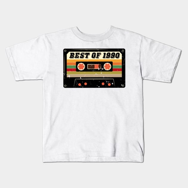 Best Of 1990 30th Birthday Gifts Cassette Tape Vintage Kids T-Shirt by Merricksukie3167